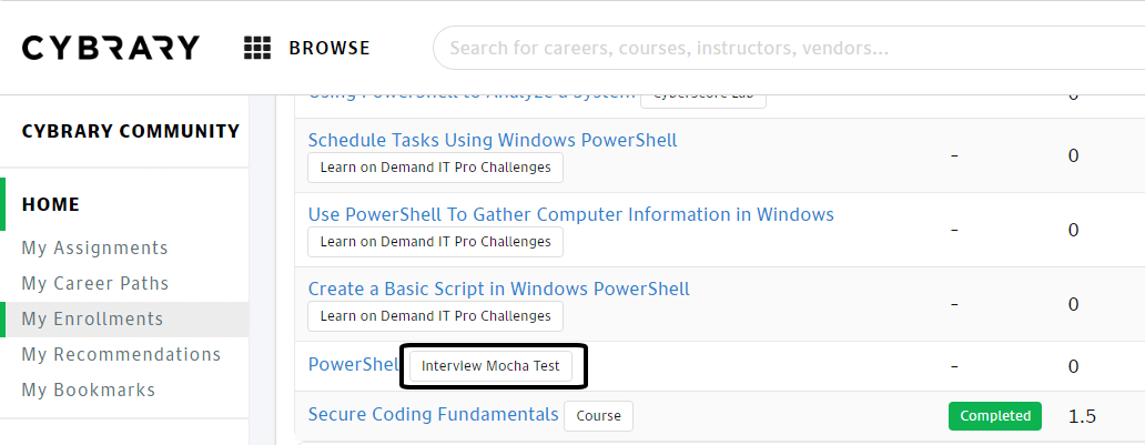 cybrary process result